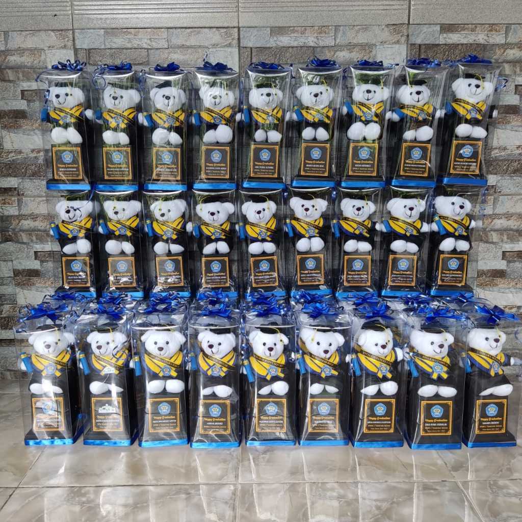 Piala Boneka Wisuda Box Mika TK SD SMP SMA Gift Graduation