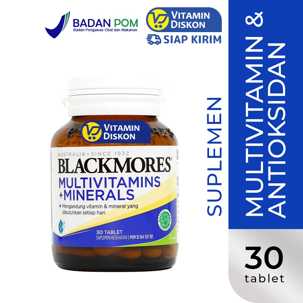 Blackmores Multivitamins Plus Minerals BPOM Kalbe 30 Tab | Suplemen Vitamin Dan Mineral Harian