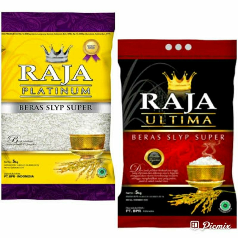 

Beras Raja ultima premium 5kg , Raja platinum beras slyp super 5kg