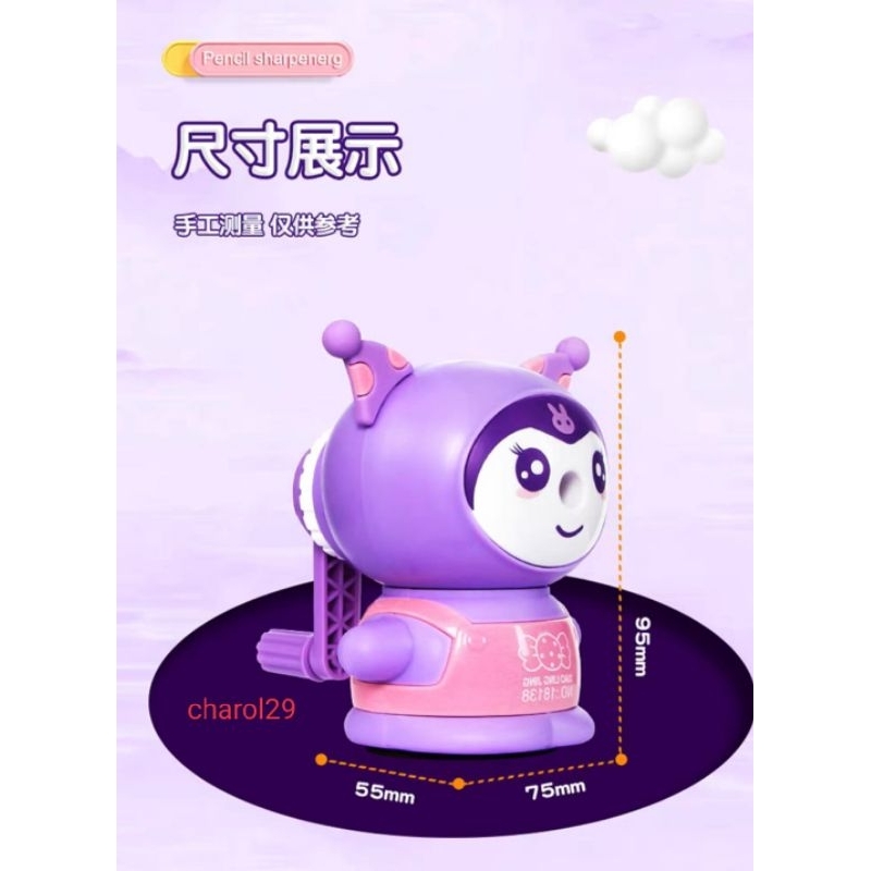 

serutan kuromi berdiri/ sharpener/rautan pensil anak/sanrio character/kuromi