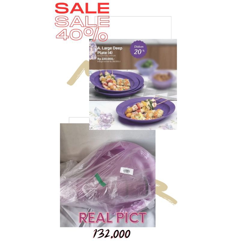 Tupperware Original Plate purple