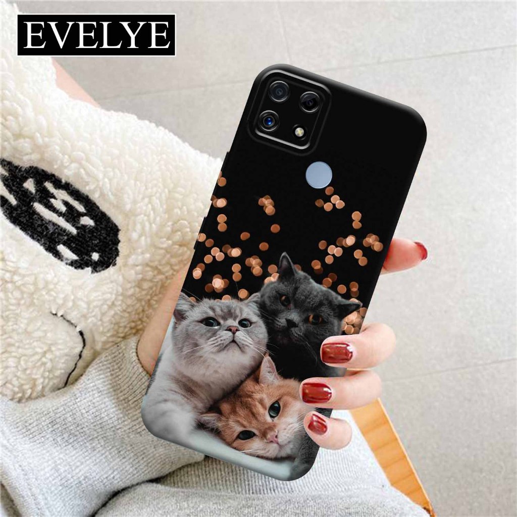 Soft case Hp REALME C25 - EVELYE - Fashion Case Aesthetic - Silicon - Pelindung Belakang Handpone - 