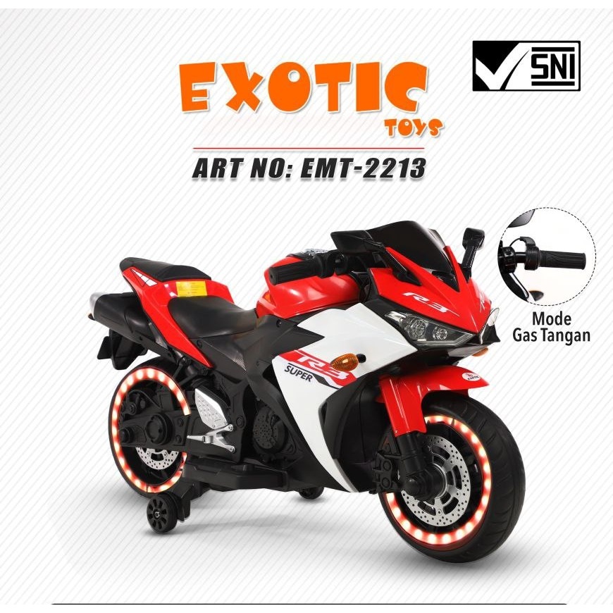 Motor Aki EXOTIC EMT 2213 Ninja R3 Sport Mainan Anak