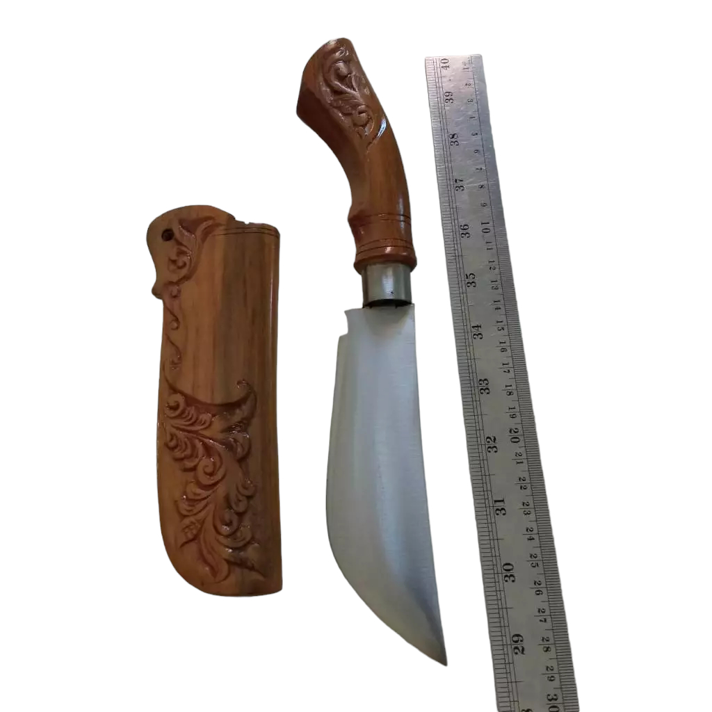 Pisau Seset Kulit Kambing Sarung Ukir