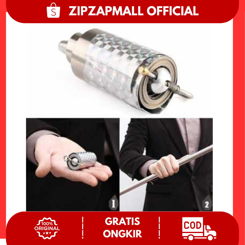 Tongkat Sulap Appearing Metal Cane Magic Trick 120cm / Tongkat Sulap Magic Metal Warna Emas / Tongka