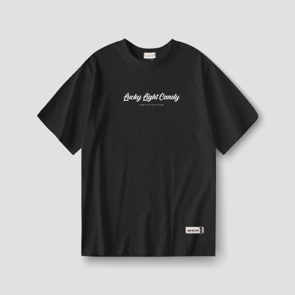 Lucky Light Candy - Script (Black / T-shirt)