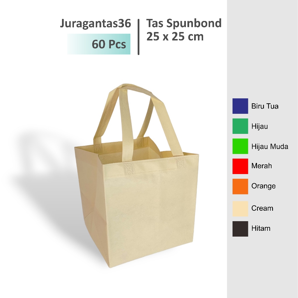 

(60 Pcs) Tas Hajatan 25x25 Tas Box Nasi / Tas Spunbond