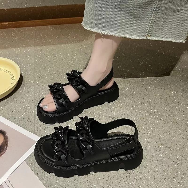 SANDAL VIRAL RANTAI JELLY TRENDY