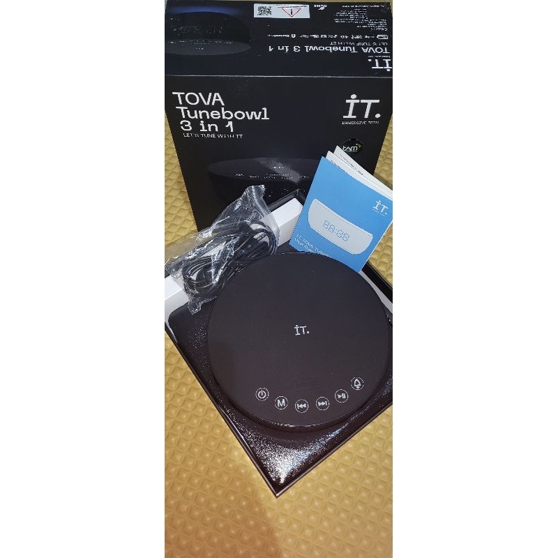 BLUETOOTH SPEAKER IT TOVA TUNEBOWL 3in1 Immersive Tech - BLACK (BELUM PERNAH DIPAKAI - HARGA BOLEH N