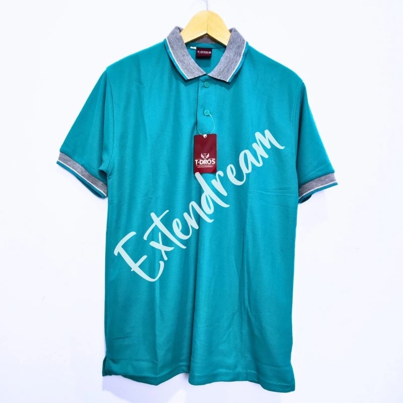 Kaos Polos Polo Shirt Distro Hijau Tosca Tdros Lengan Pendek
