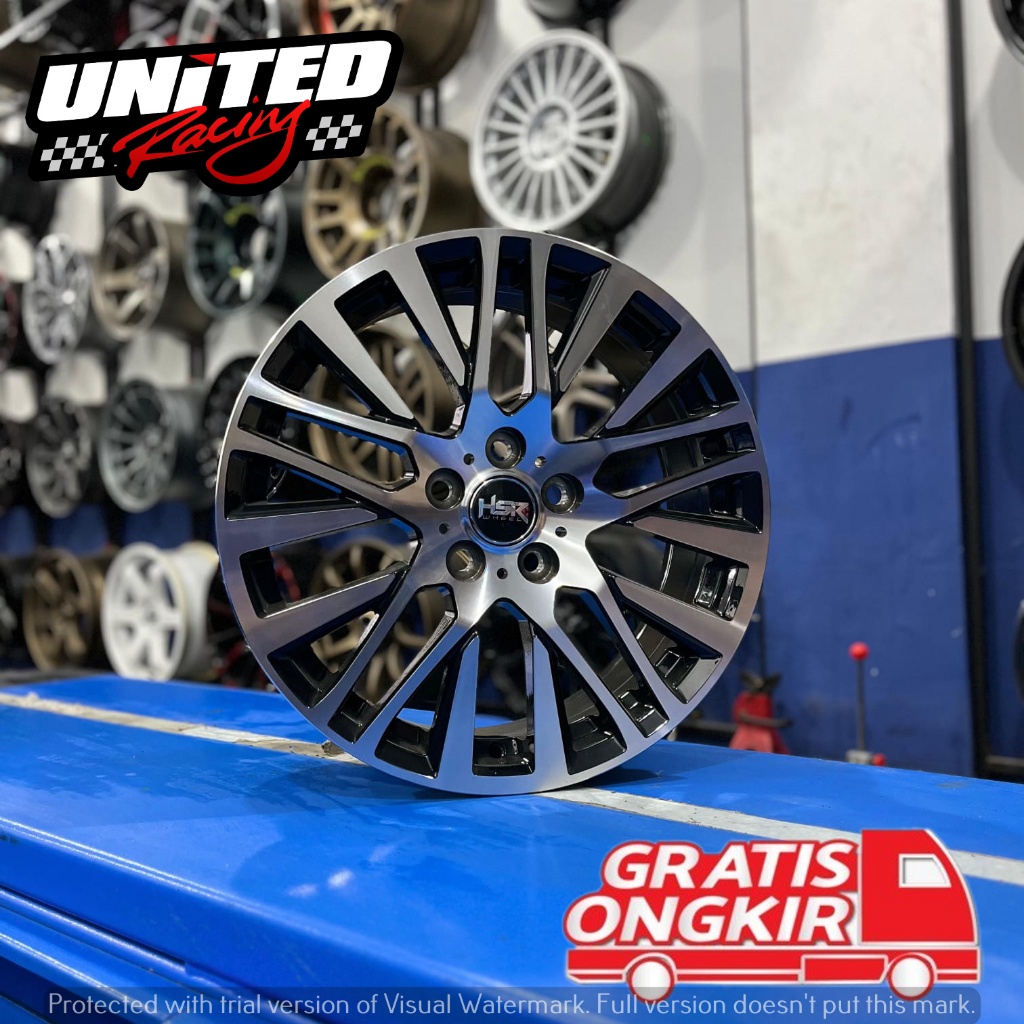 VELG RACING HSR AKITA R18 UNTUK MOBIL ALPHARD ZENIX INNOVA REBORN CRETA RING 18 TWOTONE