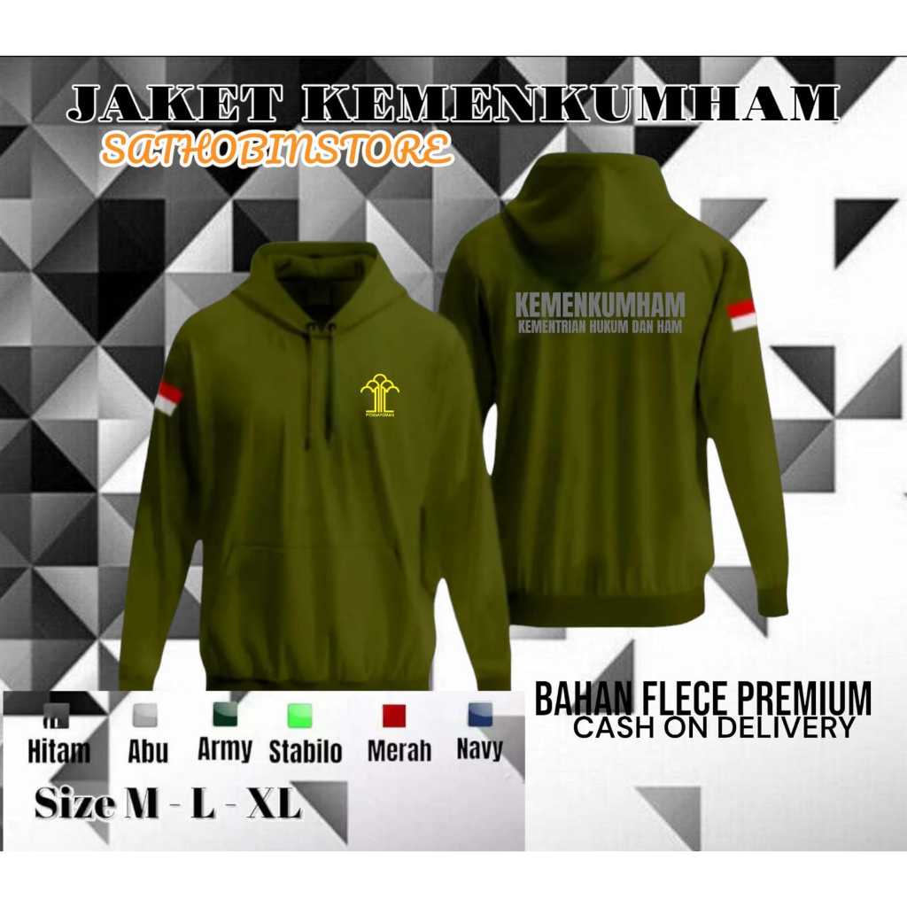 Jaket kemenkumham Kekinian / Hoodie Kemenkumham / bahan Flece premium
