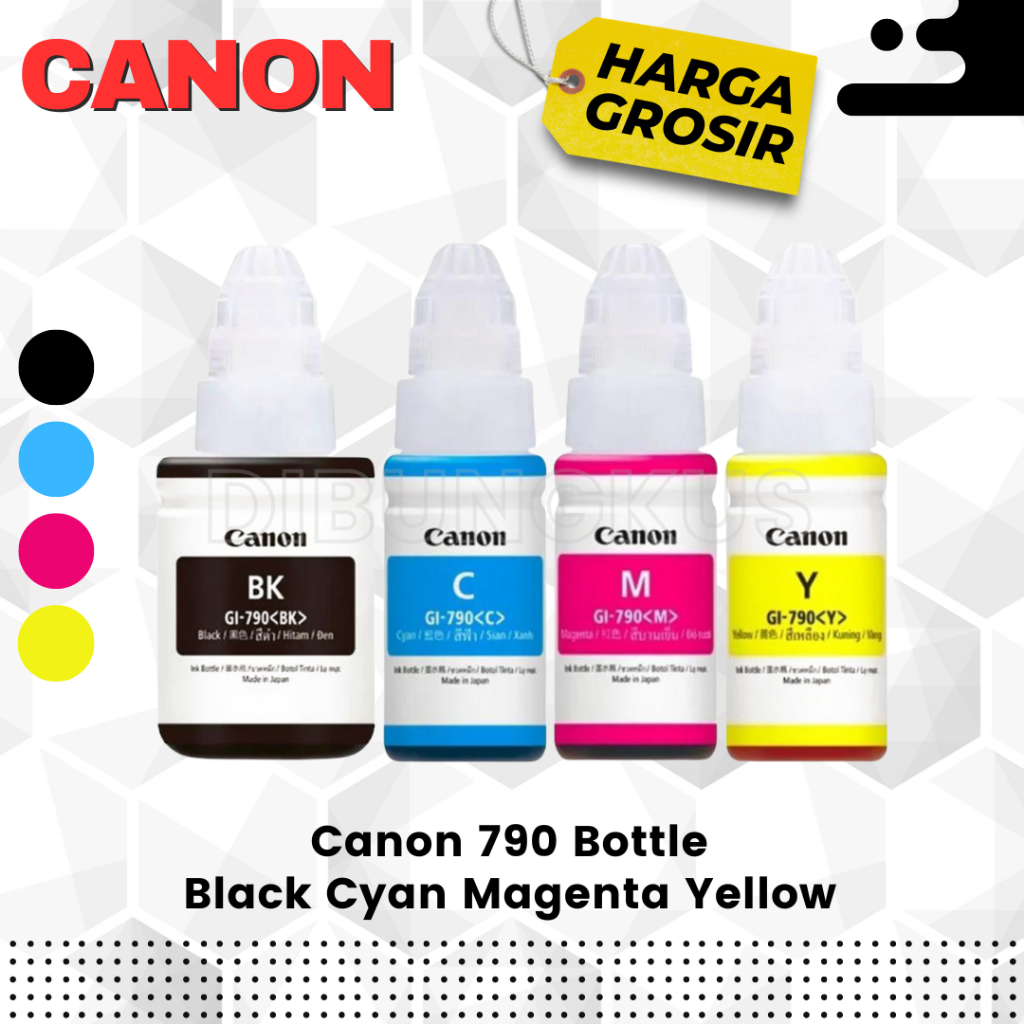 

Tinta Canon Gi 790 Black Cyan Magenta Yellow Original 100%