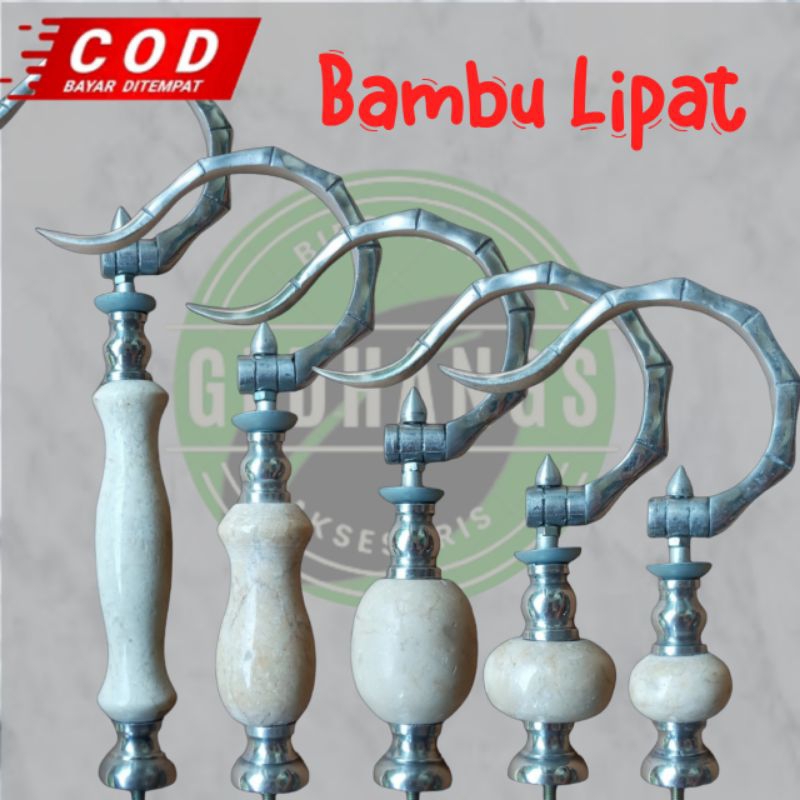 Gantungan Cantolan Pion Lipat Sangkar Burung Kotak Murai Motif Bambu Pion Marmer