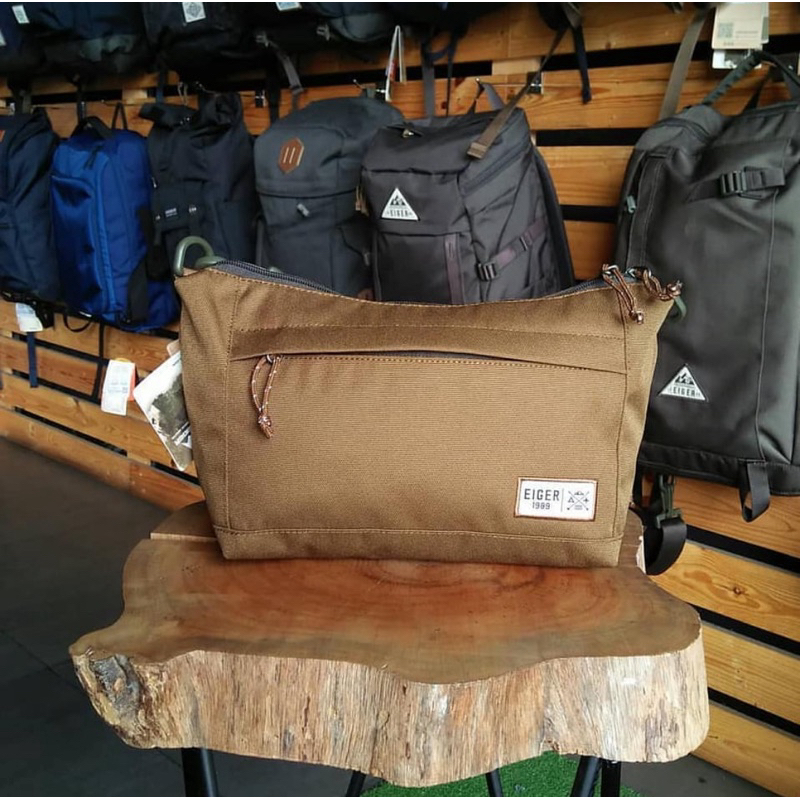 TAS SELEMPANG EIGER1989 DISTANT SHOULDER BAG BROWN