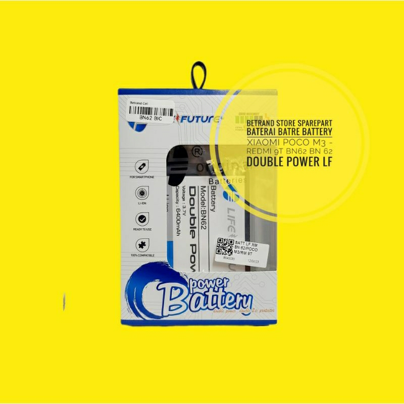 BATERAI BATRE BATTERY XIAOMI POCO M3 - REDMI 9T BN62 BN 62 DOUBLE POWER LF