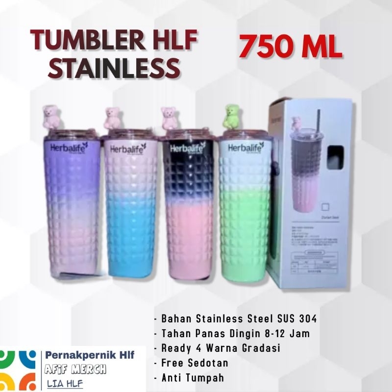 Botol Minum Herb*life Tumbler Stainless  Aestetic Motif Durian