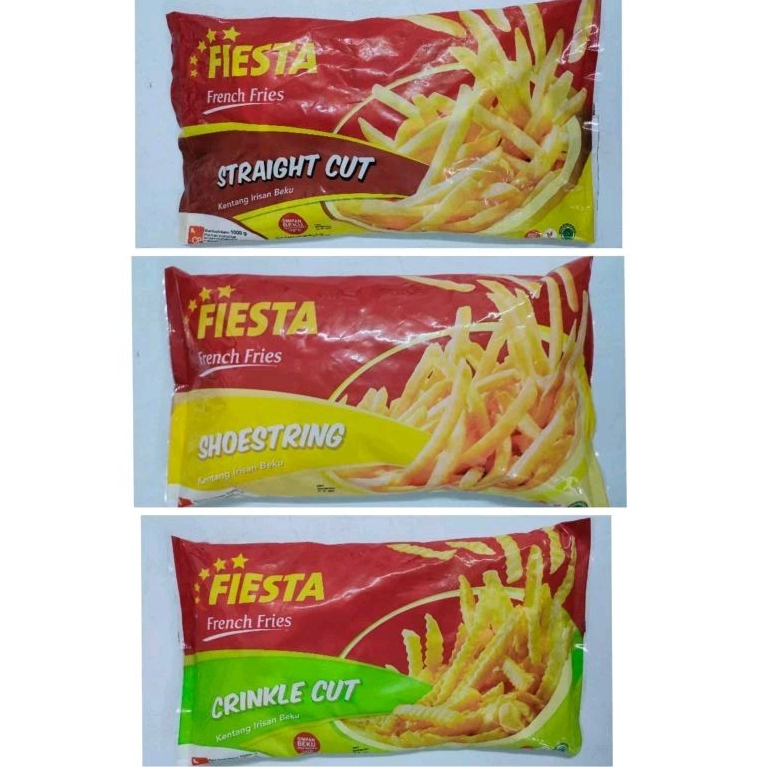 

Fiesta Kentang Straight Cut|Shoestring|Crinkle Cut|Batter Coated