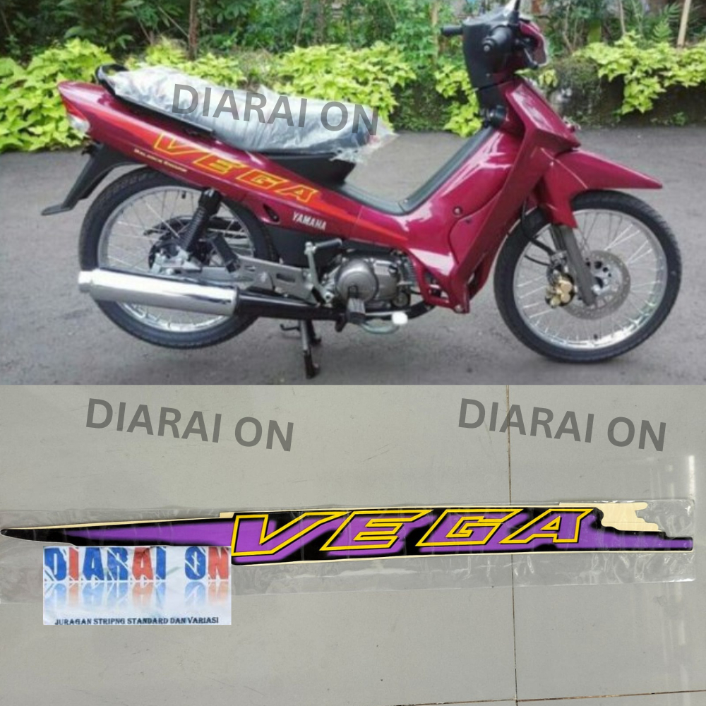 Stiker Striping Yamaha Vega 1998 1999 - Vega Lama Ungu Murah