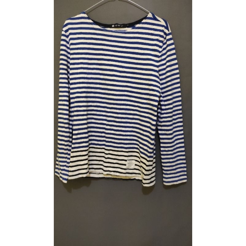 kaos salur lengan panjang wanita