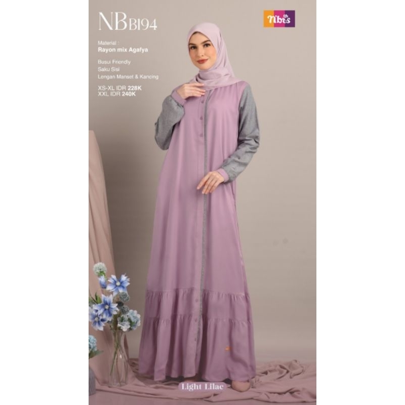 NB B194 Gamis Dewasa Nibras Best Seller