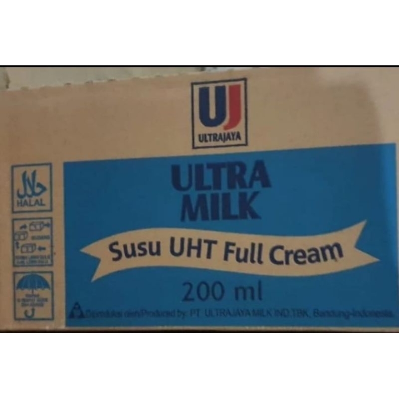 

Susu ultra full cream 200 ml 1 dus isi 24 pcs