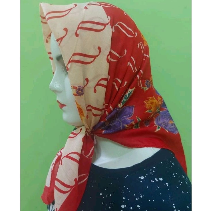 Kerudung Cts Jilbab Segi Empat Iket Daleman Penutup Rambut Wanita / Nini