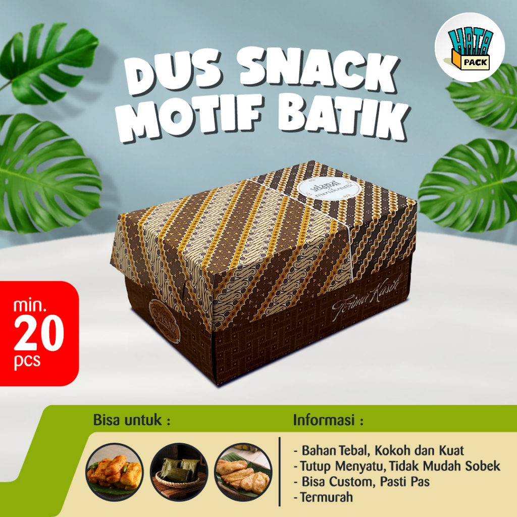 Dus Kue / Dus Snack / Snack Box Caesar Batik R3 10 x 15 cm / Dus Box Hansel / Dus Kue Surabaya