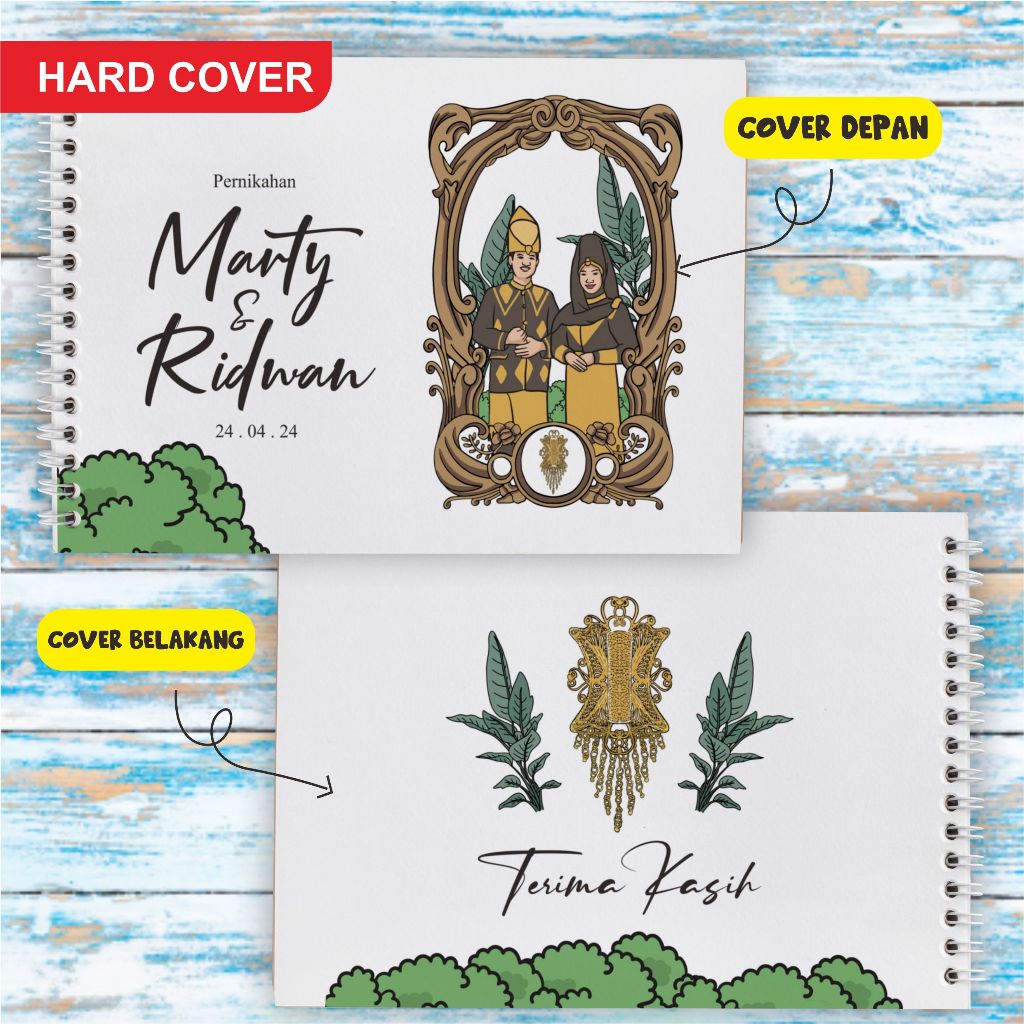 

Buku Tamu Custom Pernikahan | HardCover | Buku Tamu Wedding Adat Tradisional Aceh