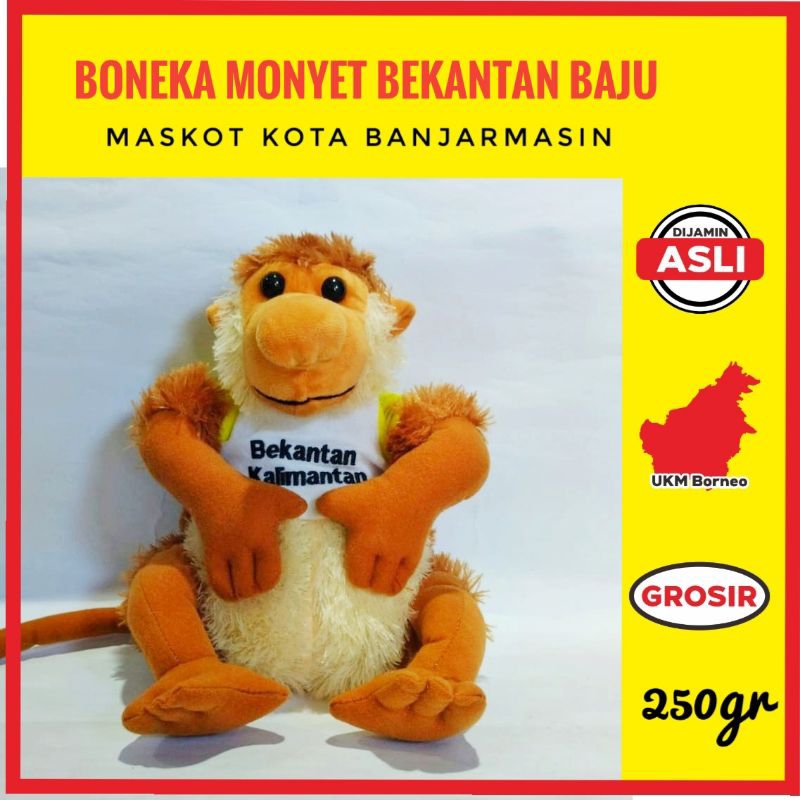 Boneka Bekantan Pakai Baju Oleh Oleh Banjarmasin Kalimantan