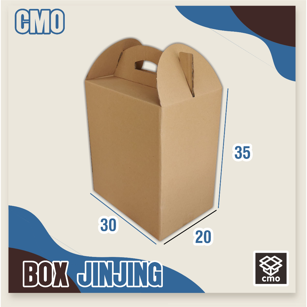 

Box Jinjing polos 30x20x35 cm | Kardus takeaway | jinjing/tenteng | kardus buah | hampers | sembako