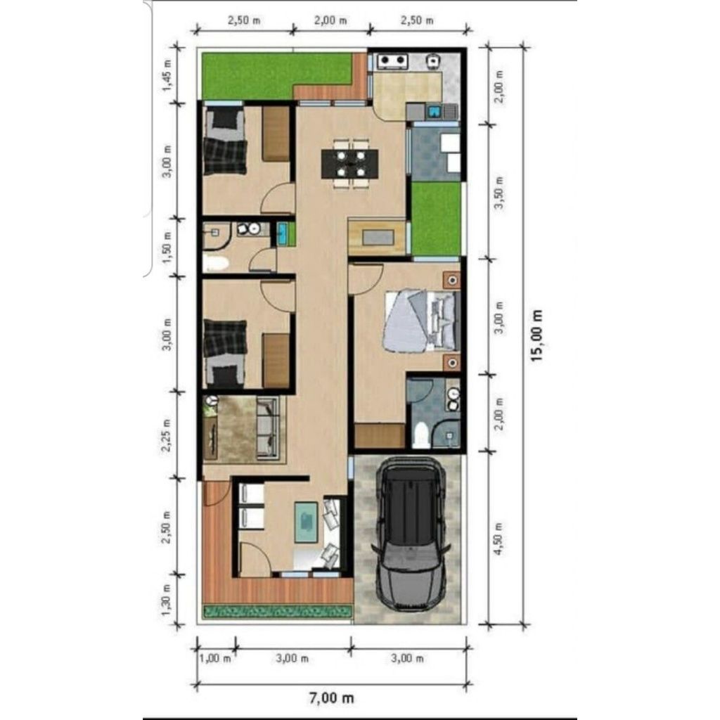 Desain minimalis untuk denah rumah modern