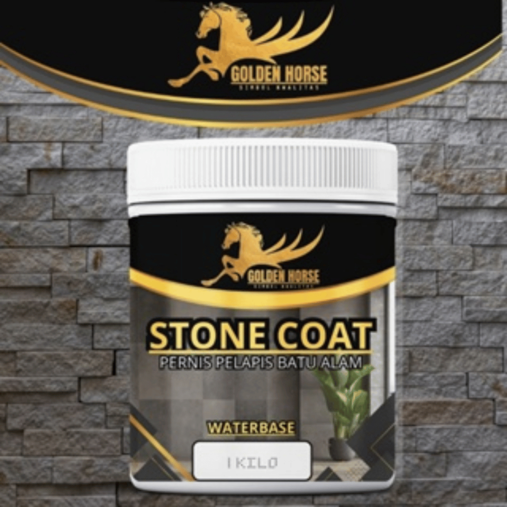 Stone Coat Pernis Pelapis Batu Alam - 1 Kg - Golden Horse