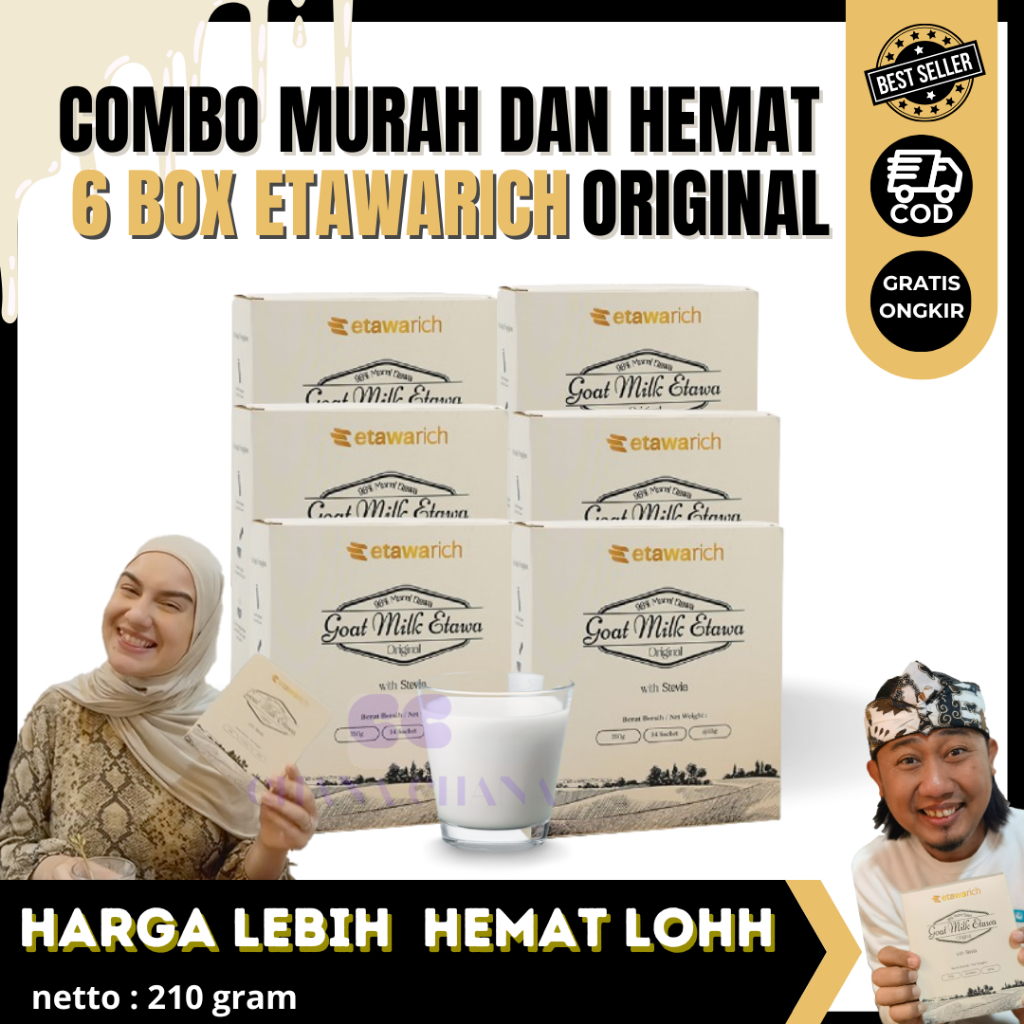 

Etawarich isi 6 Box Susu Kambing Terbuat Dari Susu Kambing Etawarich yang Rendah Gula dan Lemak BPOM