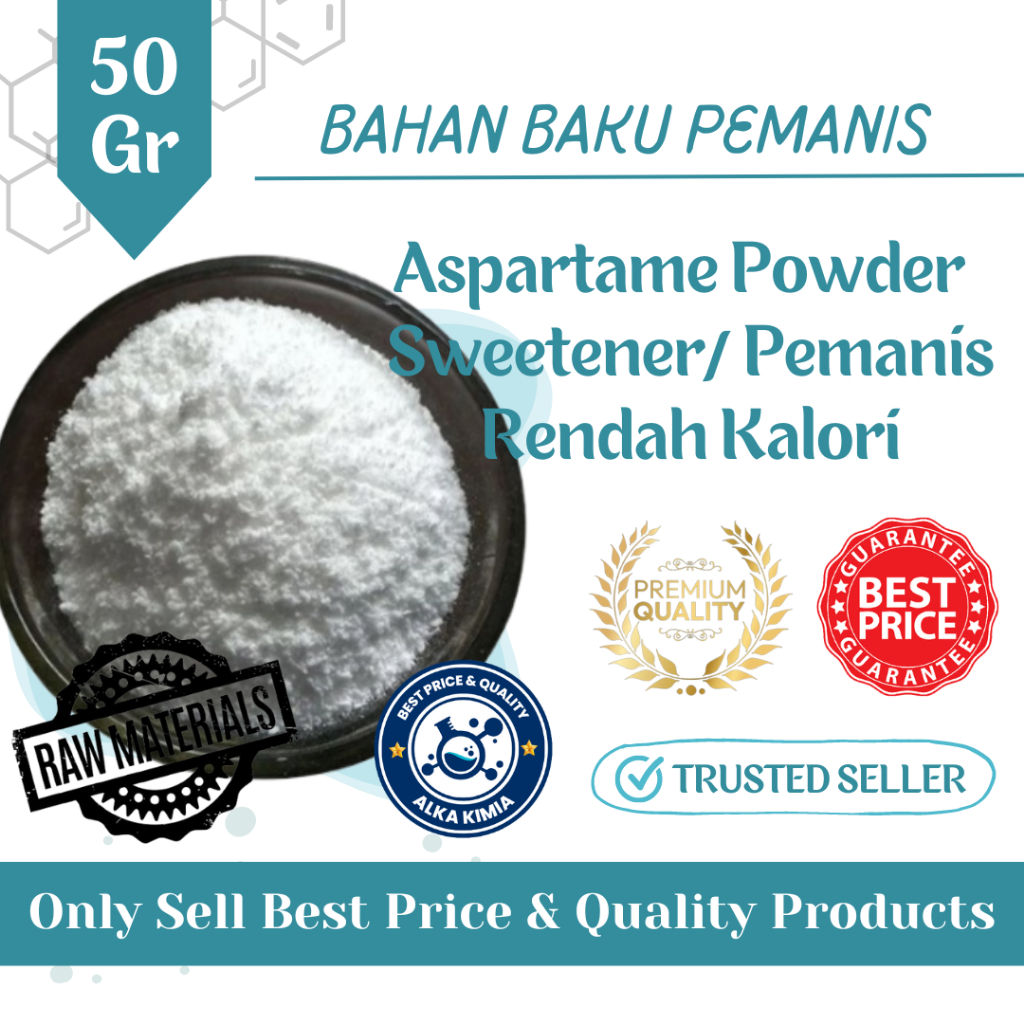 

Pure 50gr Bubuk Aspartam Sweetener Pemanis Makanan Gula Rendah Kalori