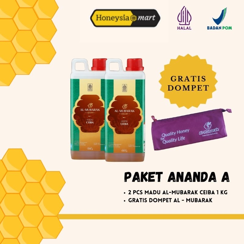 

PAKET ANANDA A Madu Al Mubarak 2 Pcs Ceiba / Randu 1kg