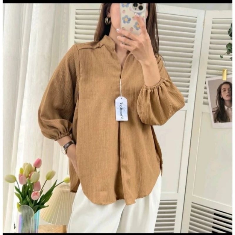 Luna kemeja blouse crinkle/_GROSIR Blouse crinkel airflow