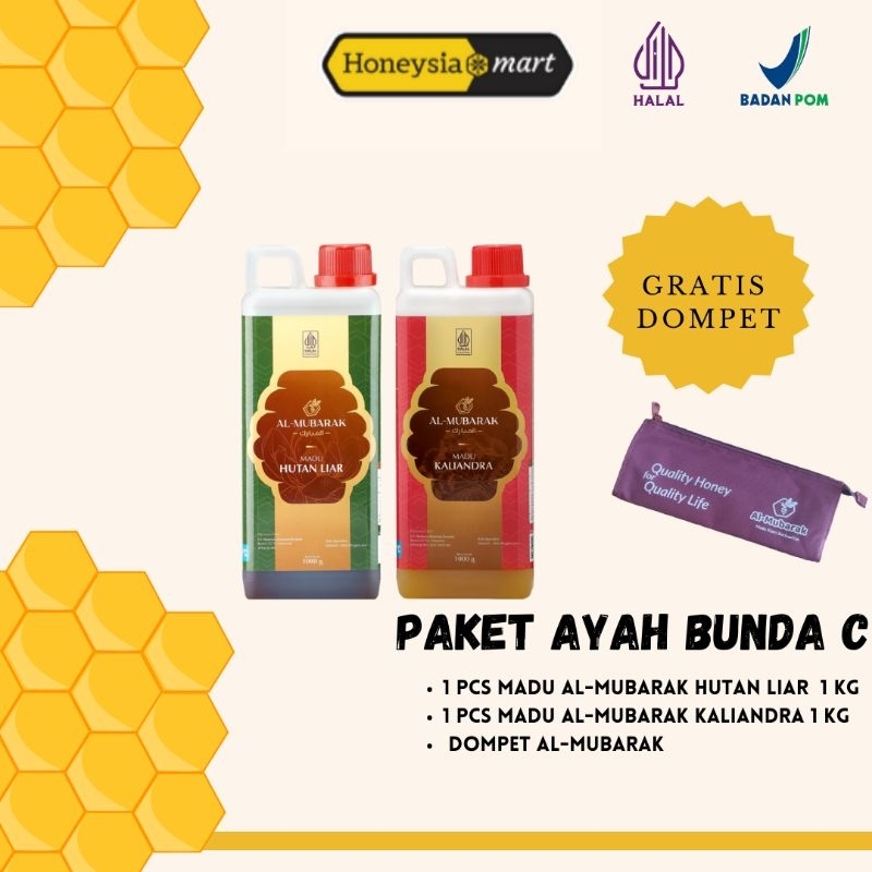 

PAKET AYAH BUNDA C Madu Al Mubarak 1 Pcs Hutan Liar 1kg & 1 Pcs Kaliandra 1kg