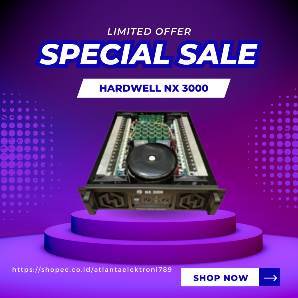 POWER AMPLIFIER HARDWELL NX 3000 / NX-3000 / NX3000 GARANSI RESMI HARDWELL