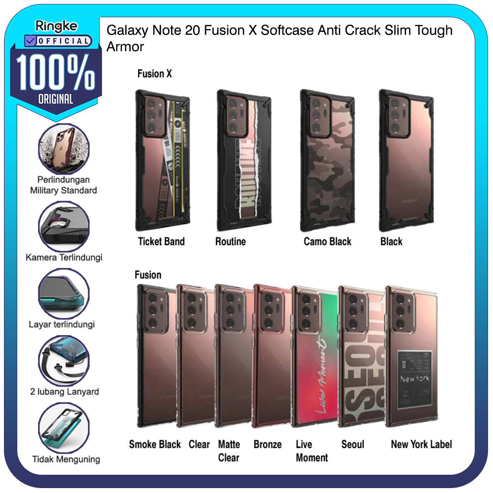 Ringke Samsung Galaxy Note 20 Fusion X Air S Casing Softcase Anti Crack Tahan Banting