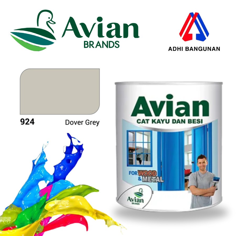 Cat Minyak Cat Kayu dan Besi AVIAN - Dover Grey 924