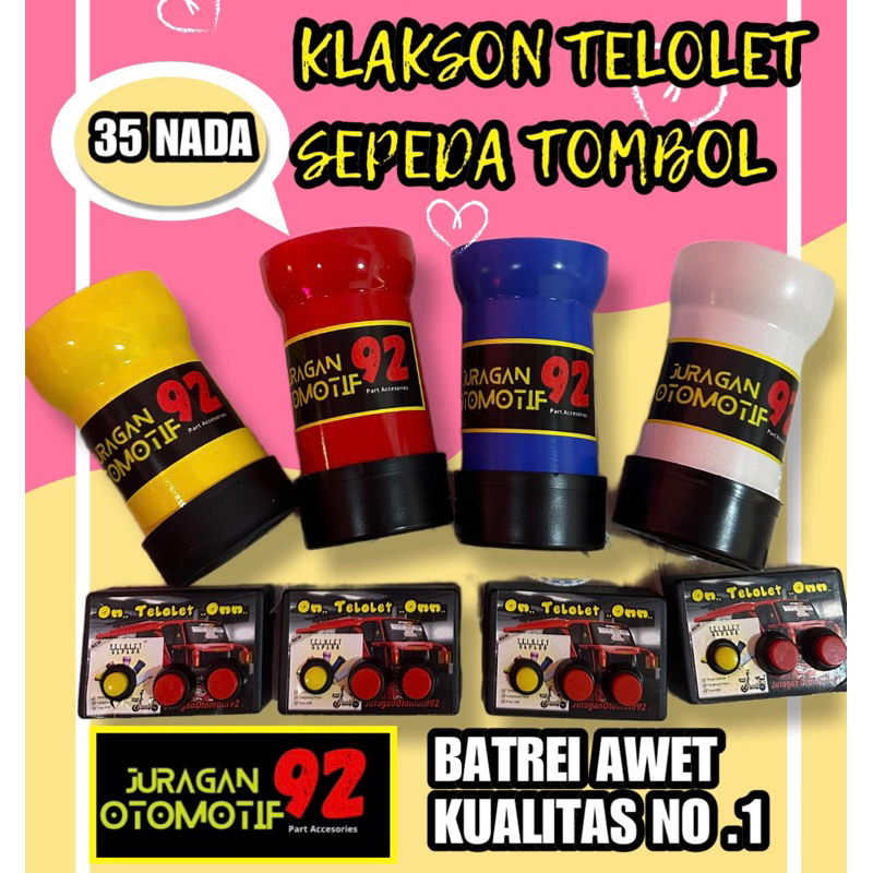 klakson sepeda basuri / klakson Telolet sepeda / bel sepeda tombol