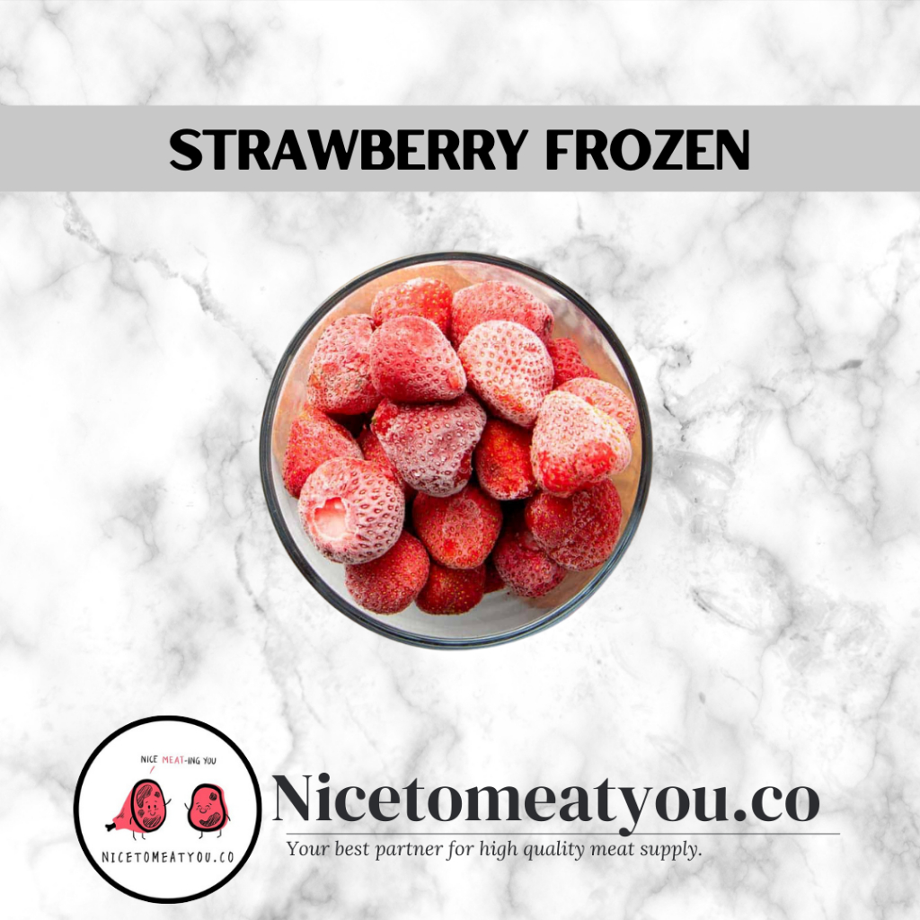 

IQF Frozen Strawberries / Buah Strawberi Beku 1KG