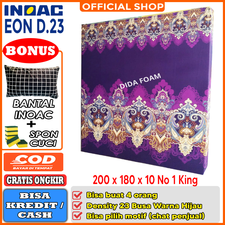 [ 200x180x10 ] Bisa COD Kasur Busa Inoac No. 1 Original EON Density 23 Kualitas Premium Bonus Bantal
