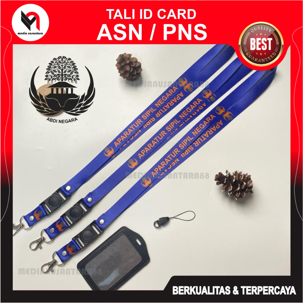 

Tali ID Card ASN / Tali Lanyard PNS Printing 2 Sisi / Paket Lengkap