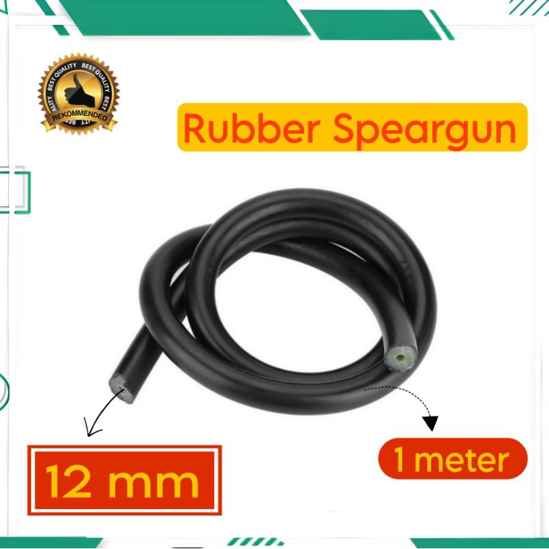 Karet Speargun 12 mm Rubber Panah Nembak Ikan Alat Pancing Molo Spearfishing Black High
