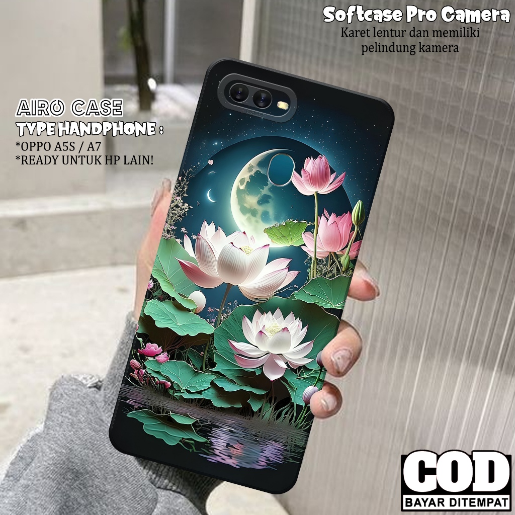 Case OPPO A5S/A7 Terbaru - Softcase OPPO A5S/A7 - Fashion Case BUNGA - Casing OPPO A5S/A7 - Softcase