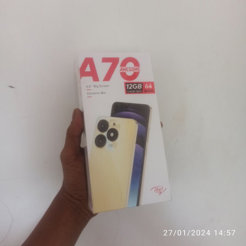 itel A70,ram 12, 4+8/64(BARU)new BNIB,,no repack,x sein,garansi resmi