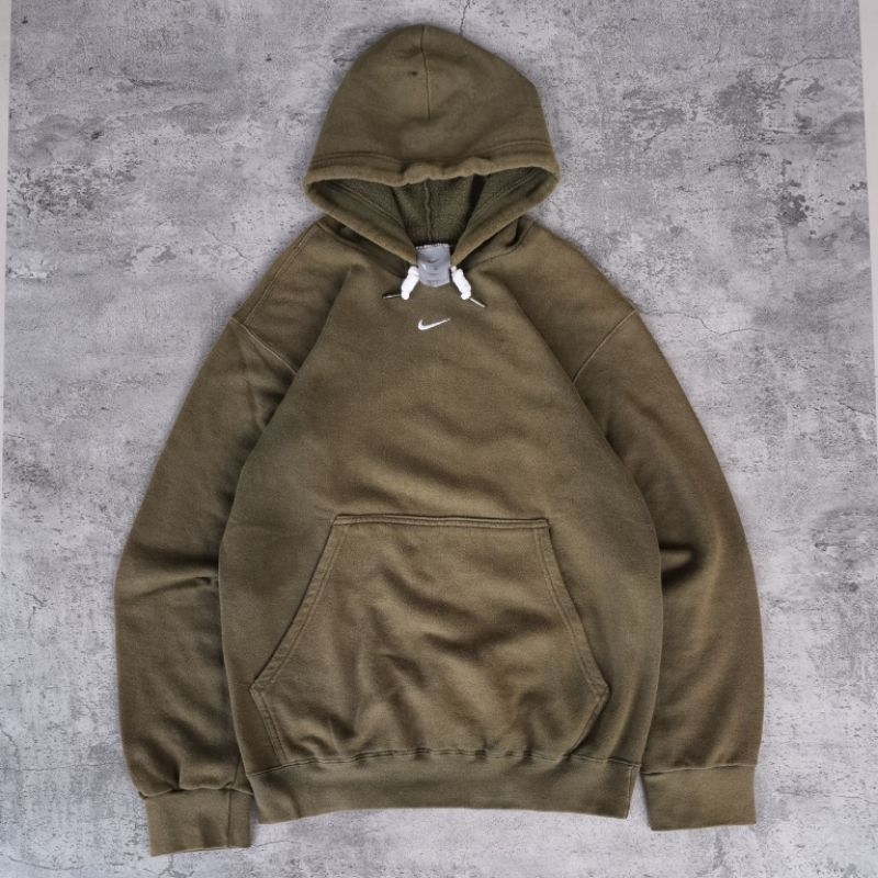 Vintage Hoodie Nike Center Olive Green