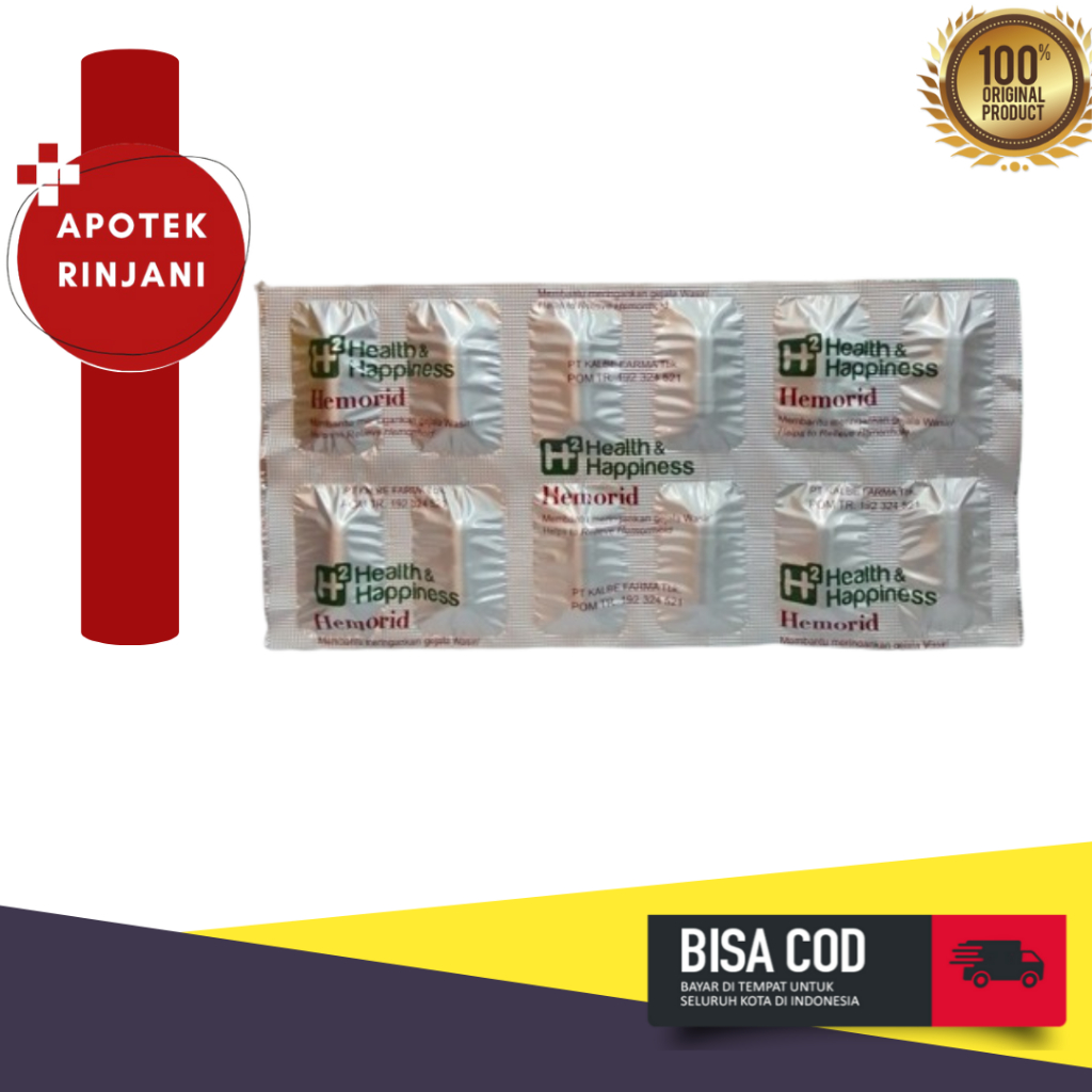 H2 HEMORID UNTUK GEJALA WASIR (12 KAPSUL)